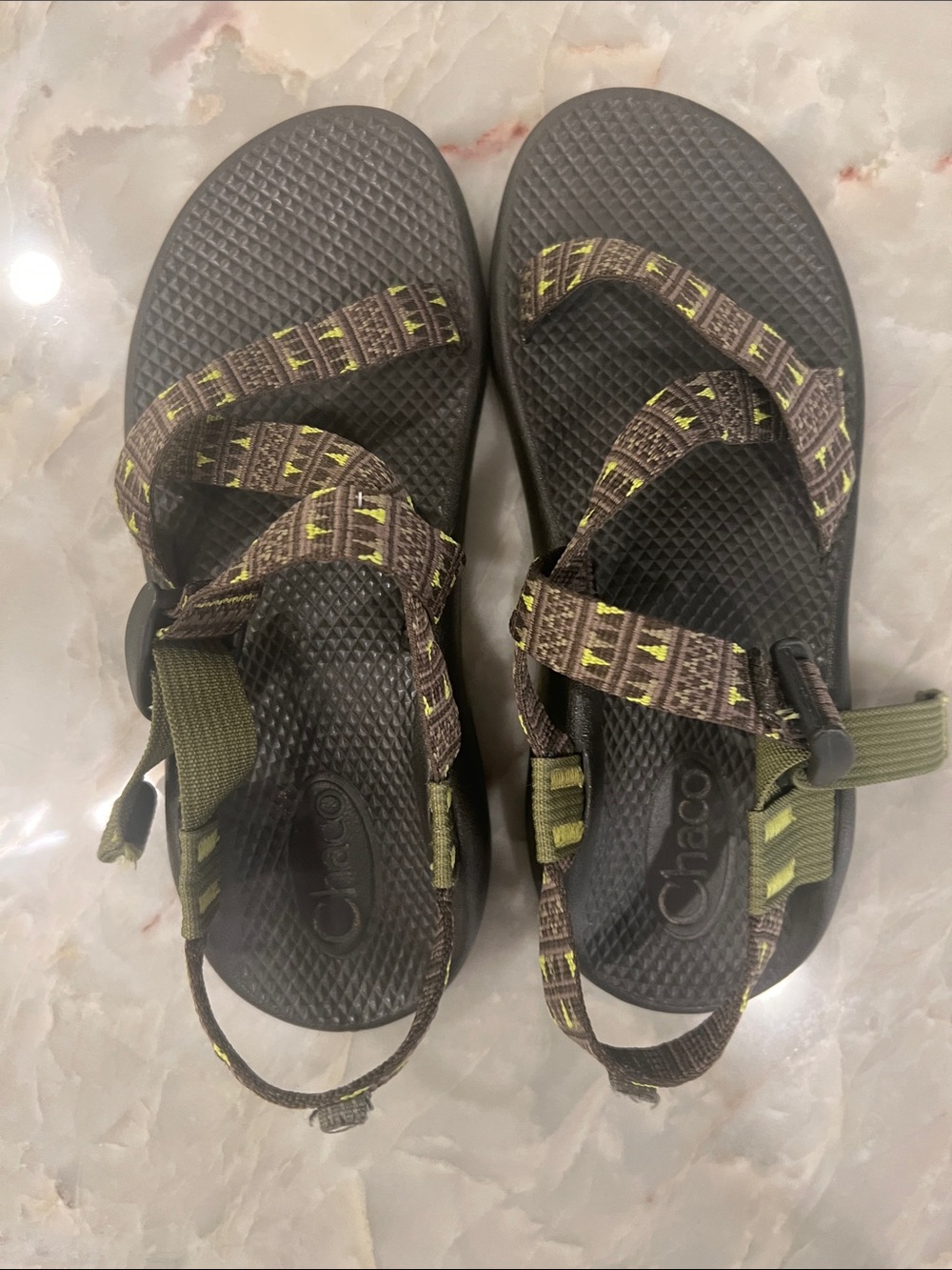NWOT Chaco Kids Olive and Green Z/1 Ecotread Sandals